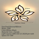 LODOOO Modern Led Ceiling Lights For Living Room Bedroom Led Ceiling Lamps Black/White Acrylic Kitchen Hanging Light Fixtures