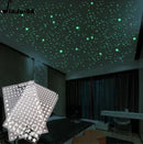Green Star Luminous Stickers Children's Bedroom Wall Fluorescent Stickers Home Decoration DIY Self-adhesive Dot Stickers