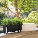 Self Watering Planter Flower Pot with Water Level Indicator Rectangular Large Bonsai Planting Container for Home Garden Office