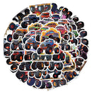 50pcs Handsome Monster Truck Series Graffiti Stickers Suitable for Helmets Desktop Wall Decoration DIY Sticker Pack Wholesale