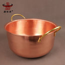 Handmade thickened pure copper soup rice stew pot saucepan big metal stewpan gas induction cooker pan