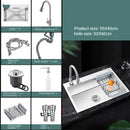 Modern Stainless Steel Kitchen Sinks for Restaurant Thickened Brushed Single-bowl Sink Minimalist Commercial Sinks for Kitchen