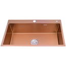 Rose Gold Stainless Steel Single Bowl Kitchen Sinks Accessory 304 Sink Bowl Kitchen Drain Basket Above Counter Sink Wash Basin