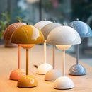 Alloy Table Lamp Three Speed Adjustment Indoor Lighting Fixture Flower Bud Rechargeable Desk Lamps Home Decor Night Light