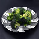Plastic Cookware Steaming Food Basket Mesh Silicone Faucet Steamer Folding Food Vegetable Vapor Cooker Dish Foldable Steamer