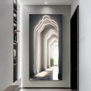 Modern Spatial Extension Decorative Painting Entrance Corridor Building Extension Architecture Posters Prints Porch Wall Decor