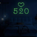 Green Star Luminous Stickers Children's Bedroom Wall Fluorescent Stickers Home Decoration DIY Self-adhesive Dot Stickers