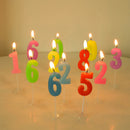 10 Pcs Candles for Cake Delicate Number Decorating Topper Decors Numeral Cakes Birthday Favors Crystal
